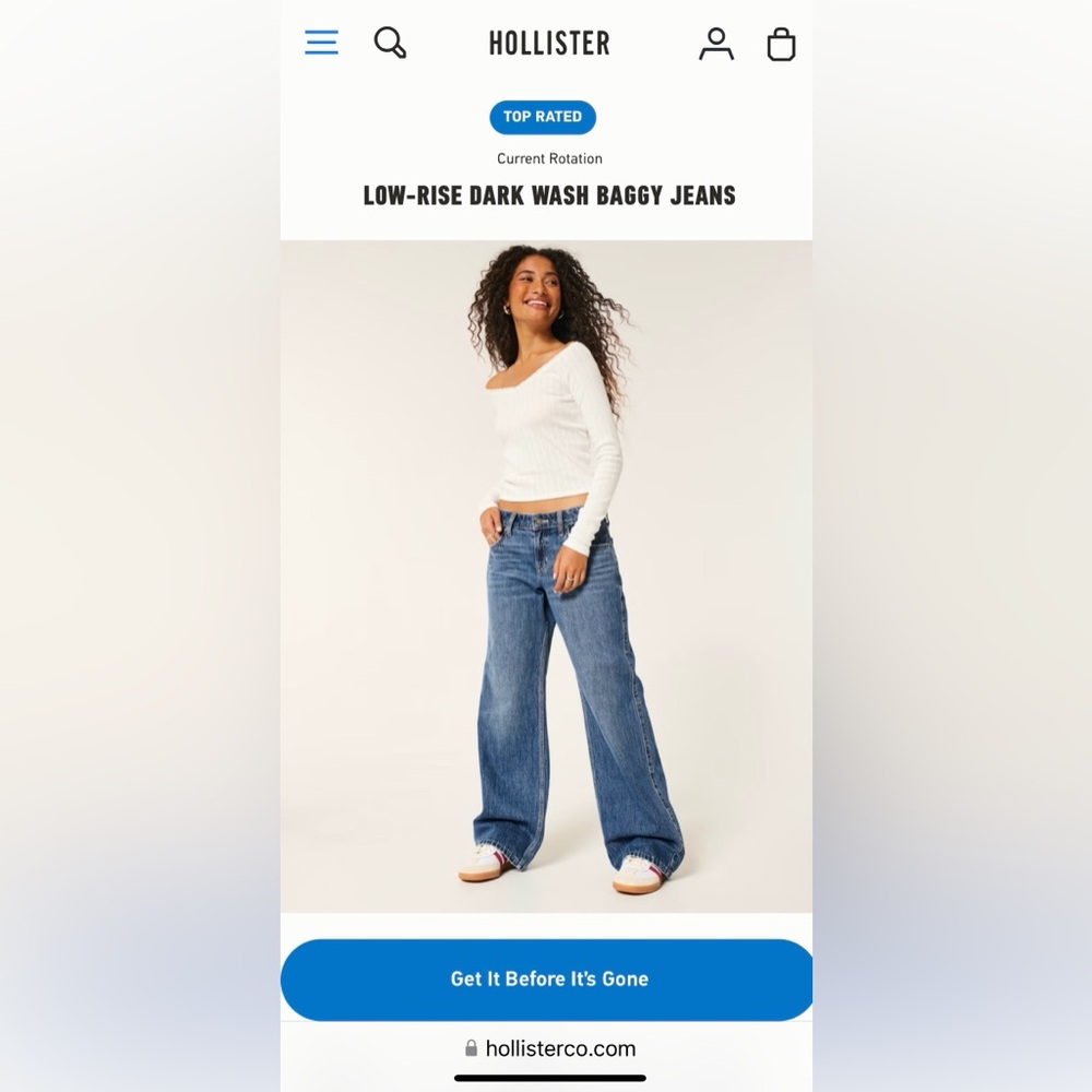 Hollister Low Rise Baggy Jean